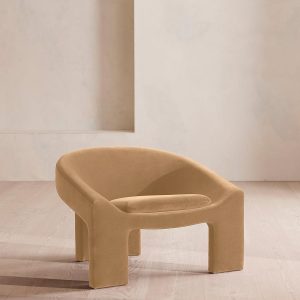 Camel Velvet Dafne Armchair