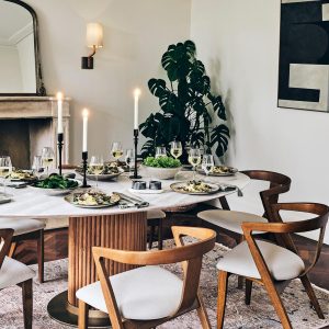 Murcell Oval Eating Desk with Carrara Marble Prime